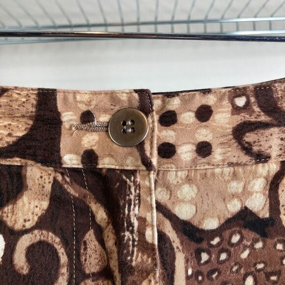 Chicos Women's Dark‎ Floral Boho Capri Pants Size 2 Beachy Lounging Vacation - Picture 5 of 12